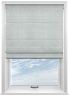 Odessa Velvet, Silver - Twist&Fit Roman Blind